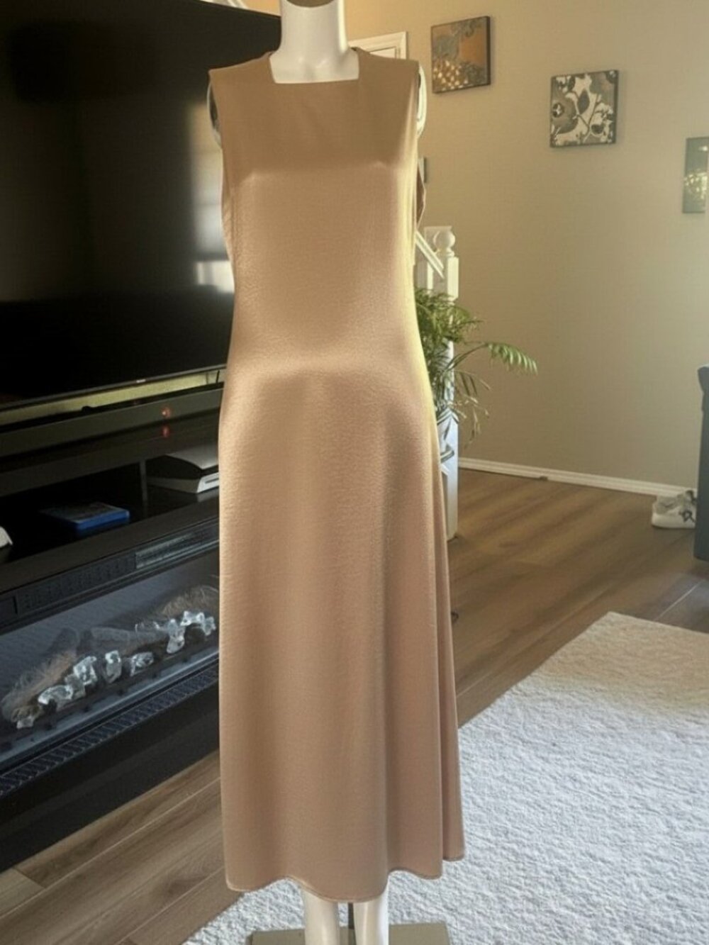 Aleeza Paris Slip Dress Gold Size S NWT